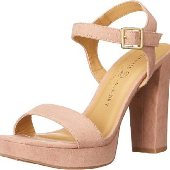 Chinese Laundry Shoes - Chinese Laundry Alanah Ankle Strap Platform Sandals in Nude Women Sz 10 Chic